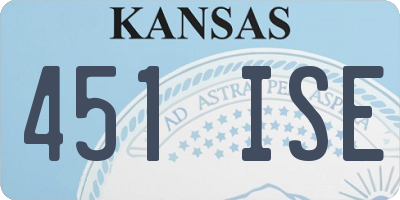 KS license plate 451ISE