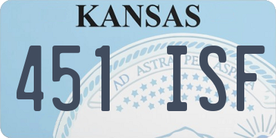 KS license plate 451ISF