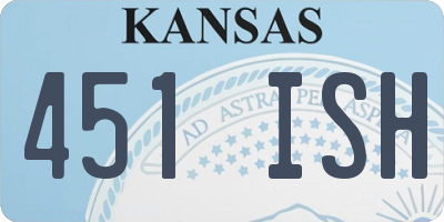 KS license plate 451ISH