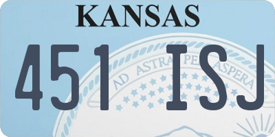 KS license plate 451ISJ