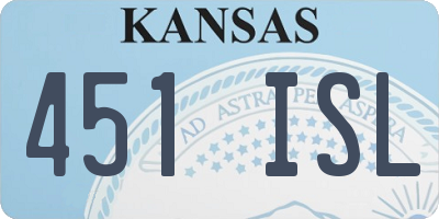 KS license plate 451ISL