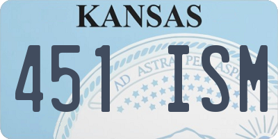 KS license plate 451ISM