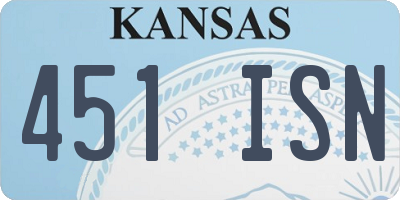 KS license plate 451ISN