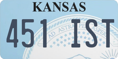 KS license plate 451IST