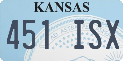 KS license plate 451ISX