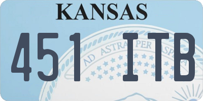 KS license plate 451ITB