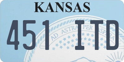 KS license plate 451ITD