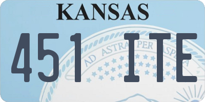 KS license plate 451ITE