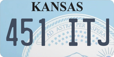 KS license plate 451ITJ