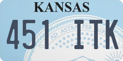 KS license plate 451ITK