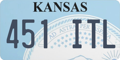 KS license plate 451ITL