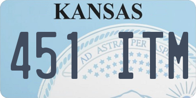 KS license plate 451ITM