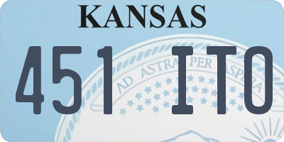 KS license plate 451ITO