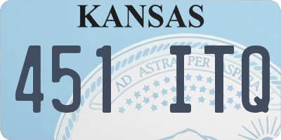 KS license plate 451ITQ