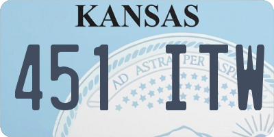 KS license plate 451ITW