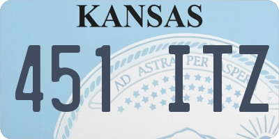 KS license plate 451ITZ