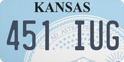 KS license plate 451IUG