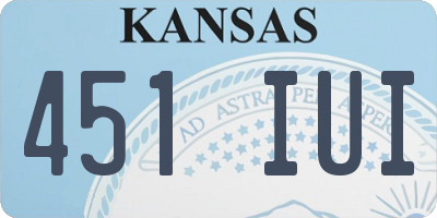 KS license plate 451IUI