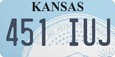 KS license plate 451IUJ