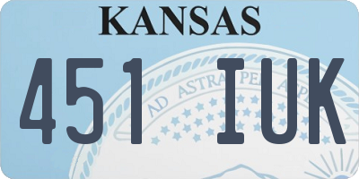 KS license plate 451IUK