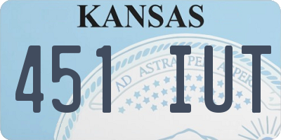 KS license plate 451IUT