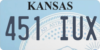 KS license plate 451IUX