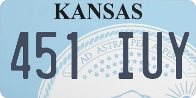 KS license plate 451IUY