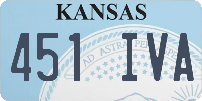 KS license plate 451IVA