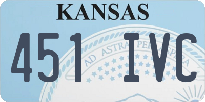 KS license plate 451IVC