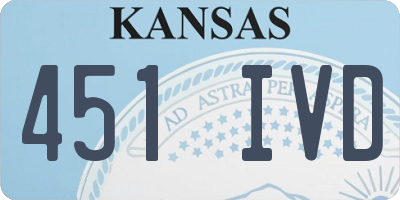 KS license plate 451IVD
