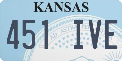 KS license plate 451IVE