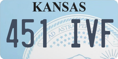 KS license plate 451IVF