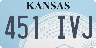 KS license plate 451IVJ
