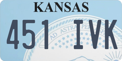 KS license plate 451IVK