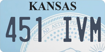 KS license plate 451IVM