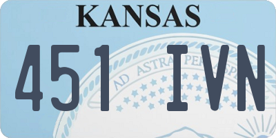 KS license plate 451IVN