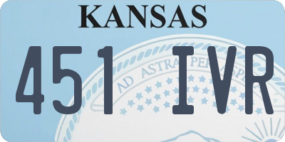 KS license plate 451IVR