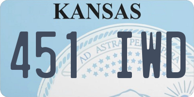 KS license plate 451IWD