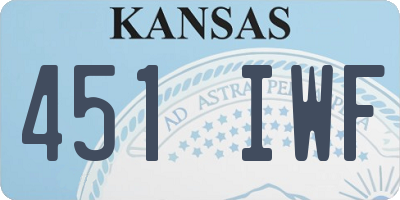 KS license plate 451IWF