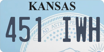 KS license plate 451IWH