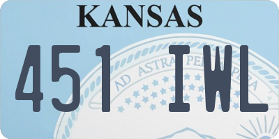 KS license plate 451IWL