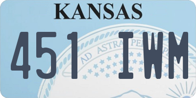 KS license plate 451IWM