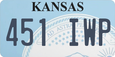 KS license plate 451IWP
