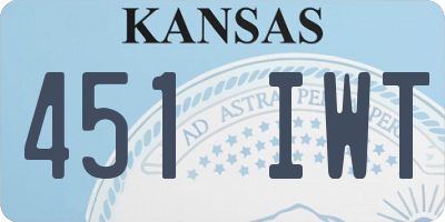 KS license plate 451IWT