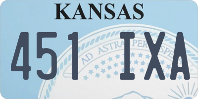 KS license plate 451IXA