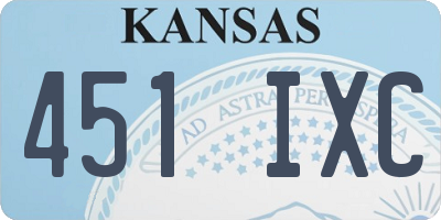 KS license plate 451IXC