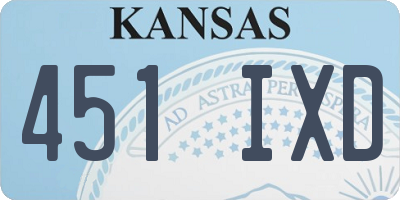 KS license plate 451IXD