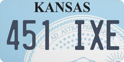 KS license plate 451IXE