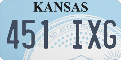 KS license plate 451IXG
