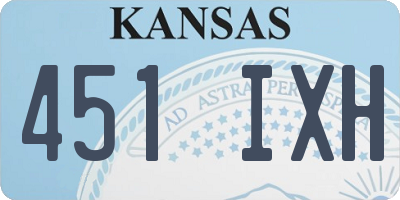 KS license plate 451IXH